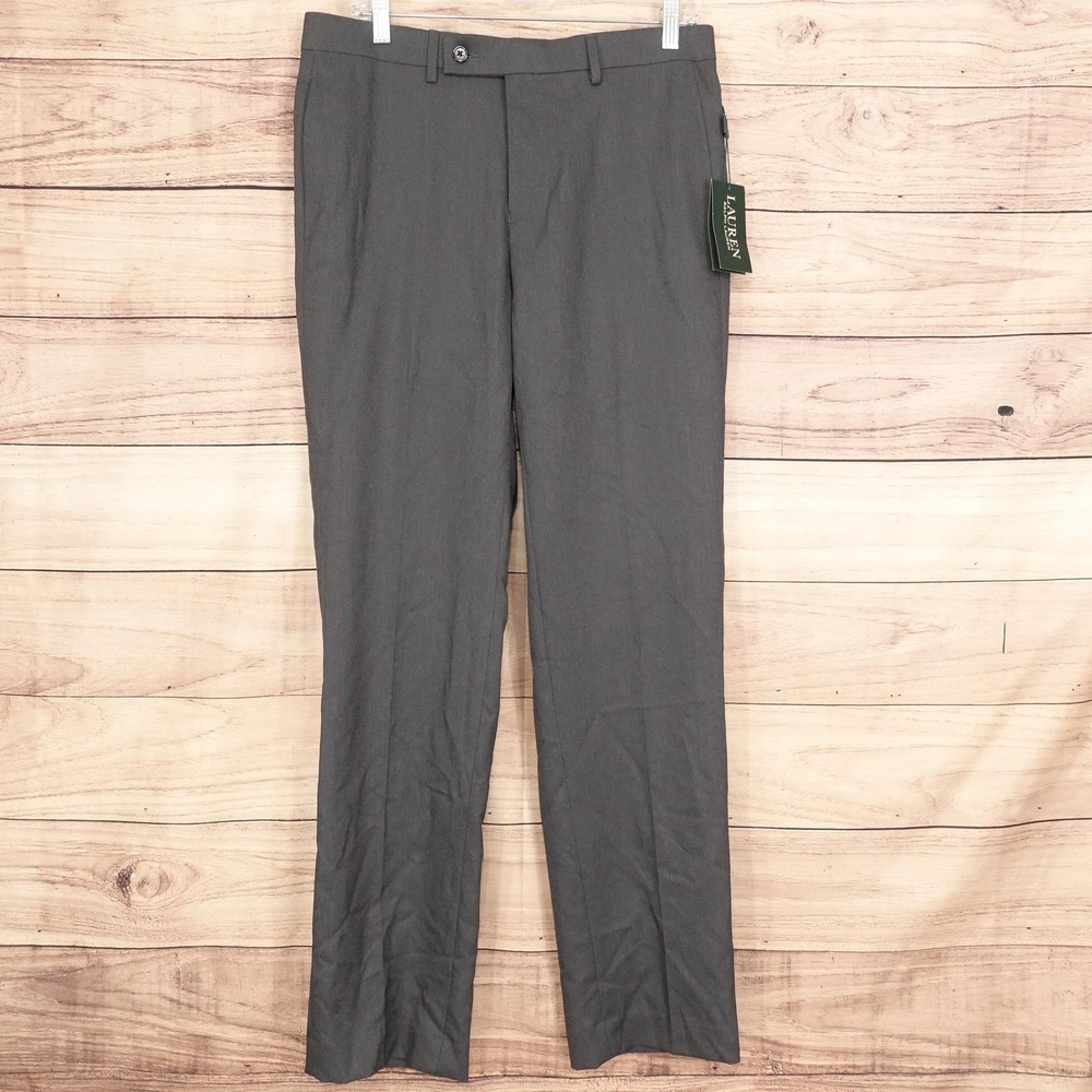 New! Lauren Ralph Lauren Ultraflex Dress Pants Mens 32x32 Charcoal